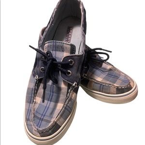 🐙SPERRY TOP SIDER Women’s Blue & White Boat Shoes size 9.5